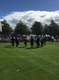 Tweedvale Pipe Band in the competing circle