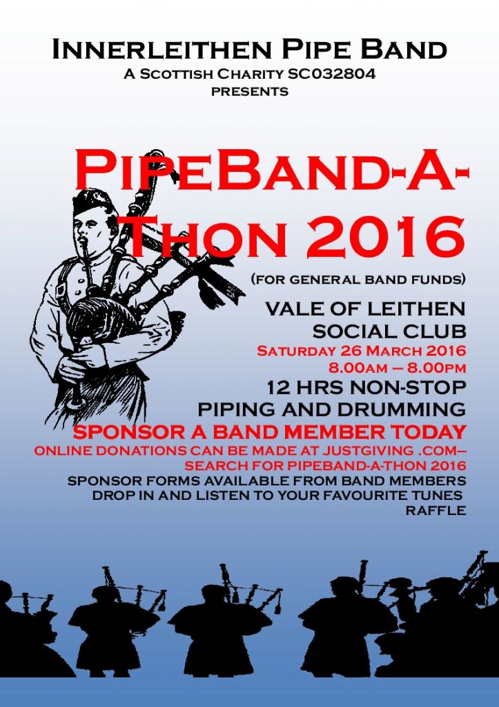 Pipeband-A-Thon 2016 poster